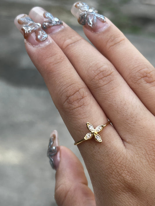 White Flower Ring